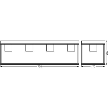 Ledvance - Lámpara de techo DECOR 4xE27/15W/230V
