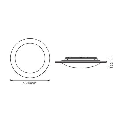 Ledvance - Lámpara de techo LED regulable ORBIS SPARKLE LED/35W/230V 2700-6500 + mando a distancia