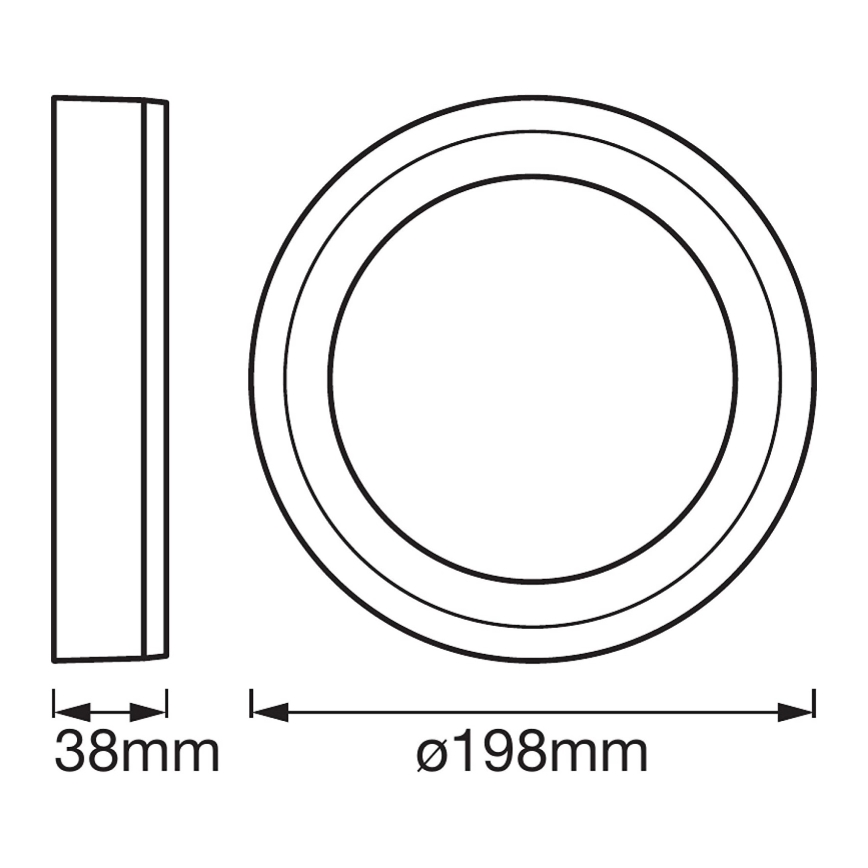 Ledvance - Lámpara de techo LED ROUND LED/15W/230V dia. 20 centímetros