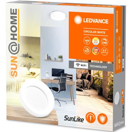Ledvance - Lámpara de techo LED regulable SUN@HOME CIRCULAR LED/18,5W/230V Wi-Fi