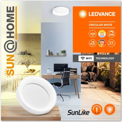 Ledvance - Lámpara de techo LED regulable SUN@HOME CIRCULAR LED/18,5W/230V Wi-Fi