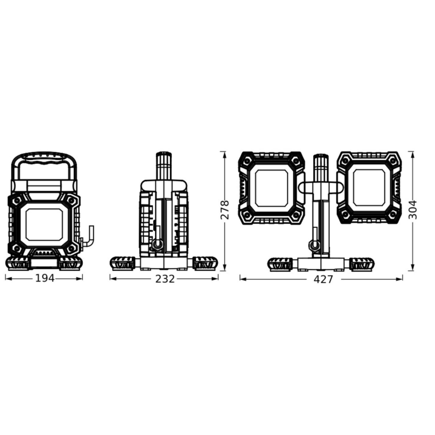 Ledvance - Lámpara de trabajo LED WORKLIGHT FLEX 2xLED/30W/230V IP65