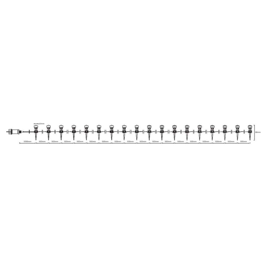 Ledvance - Lámpara decorativa exterior LED DOT 18xLED/0,7W/230V IP66