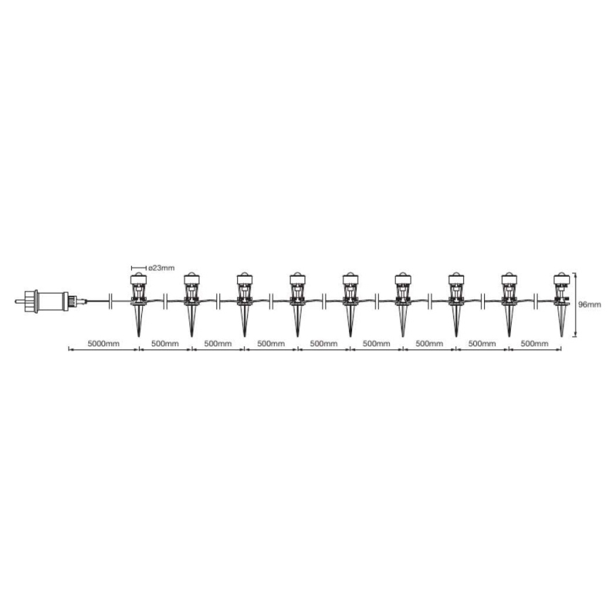 Ledvance - Lámpara decorativa exterior LED DOT 9xLED/0,7W/230V IP66