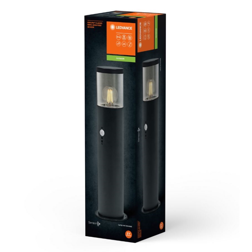 Ledvance - Lámpara exterior con sensor EBRO 1xE27/20W/230V IP44