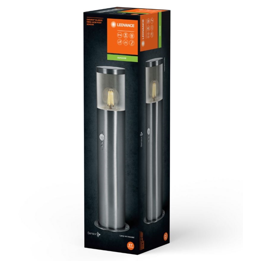 Ledvance - Lámpara exterior con sensor EBRO 1xE27/20W/230V IP44