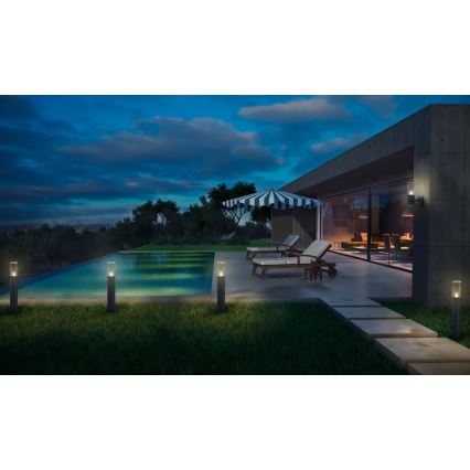Ledvance - Lámpara exterior con sensor FIGO CYLINDER 1xE27/20W/230V IP44