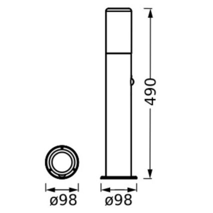 Ledvance - Lámpara exterior con sensor FIGO CYLINDER 1xE27/20W/230V IP44