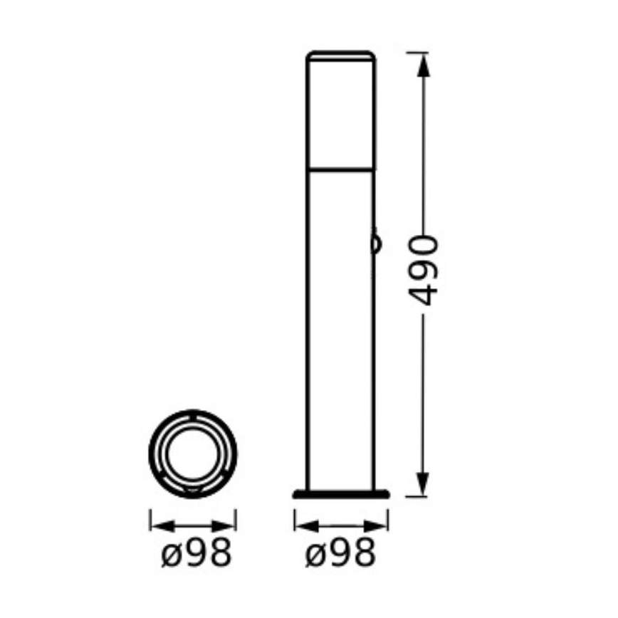 Ledvance - Lámpara exterior con sensor FIGO CYLINDER 1xE27/20W/230V IP44