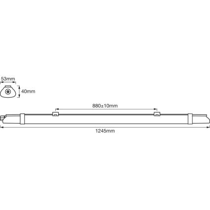 Ledvance - Lámpara fluorescente LED de alta resistencia DAMP LED/18W/230V IP65