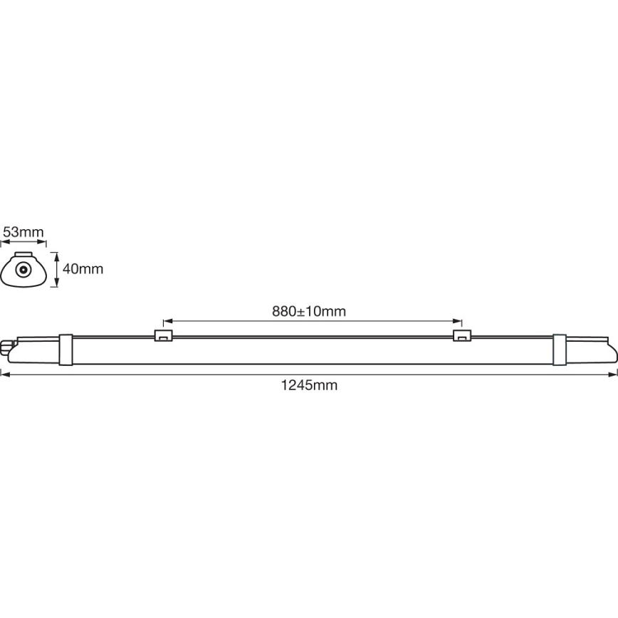 Ledvance - Lámpara fluorescente LED de alta resistencia DAMP LED/18W/230V IP65