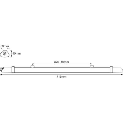Ledvance - Lámpara fluorescente LED de alta resistencia DAMP LED/9W/230V IP65