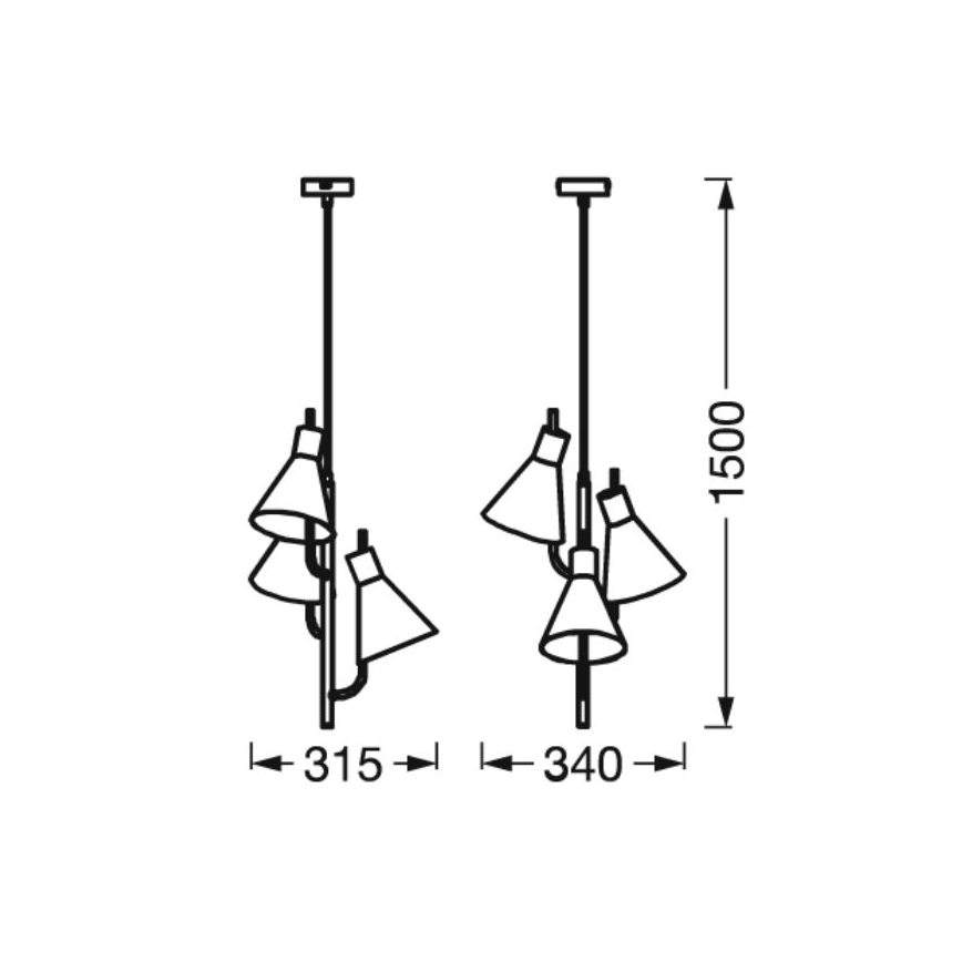 Ledvance - Lámpara LED colgante DECOR TOKIO 3xLED/4,6W/230V