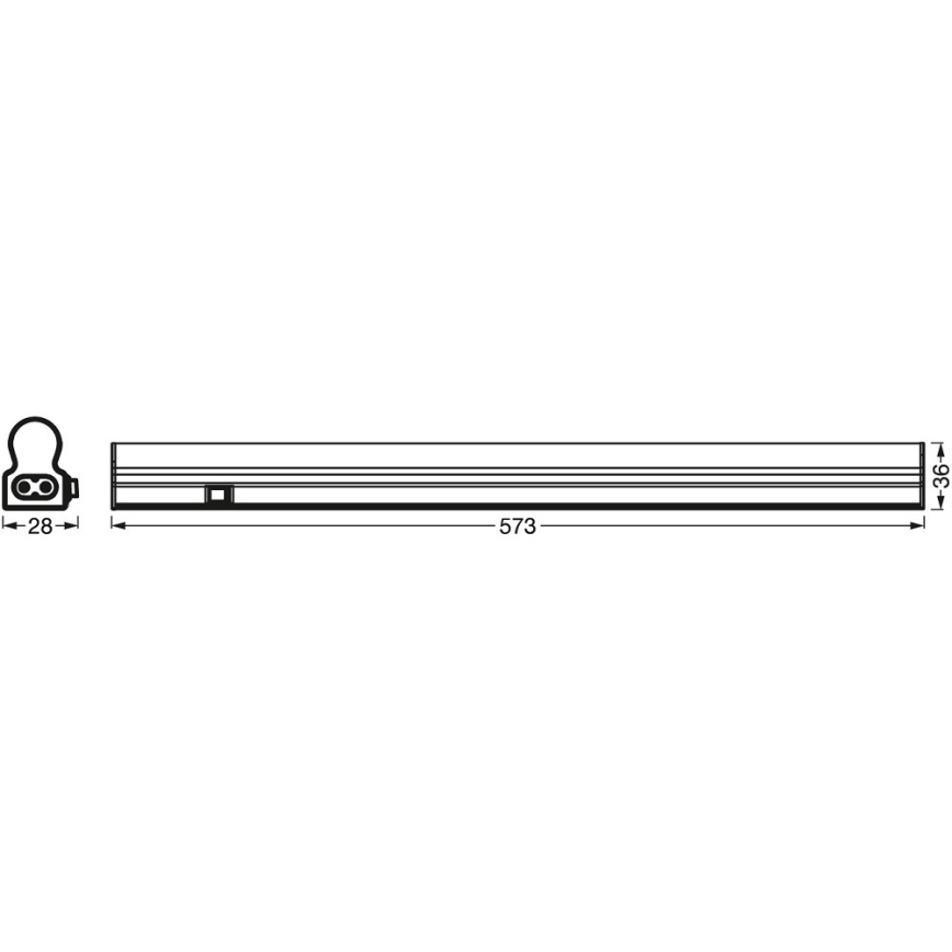 Ledvance - Luminaria LED para debajo de muebles con sensor BATTEN LED/8W/230V 60 cm