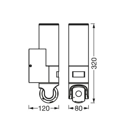 Ledvance - Aplique LED con sensor y a cámara SMART+ LED/16W/230V Wi-Fi IP44