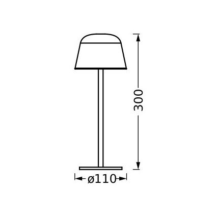 Ledvance - Lámpara LED de exterior recargable y regulable TABLE LED/2,5W/5V IP54 beige