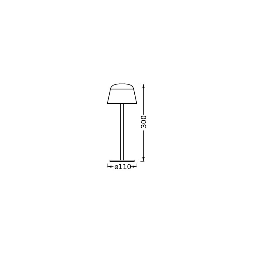Ledvance - Lámpara LED de exterior recargable y regulable MESA LED/2,5W/5V IP54 negro