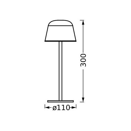 Ledvance - Lámpara LED de exterior recargable y regulable TABLE LED/2,5W/5V IP54 rojo