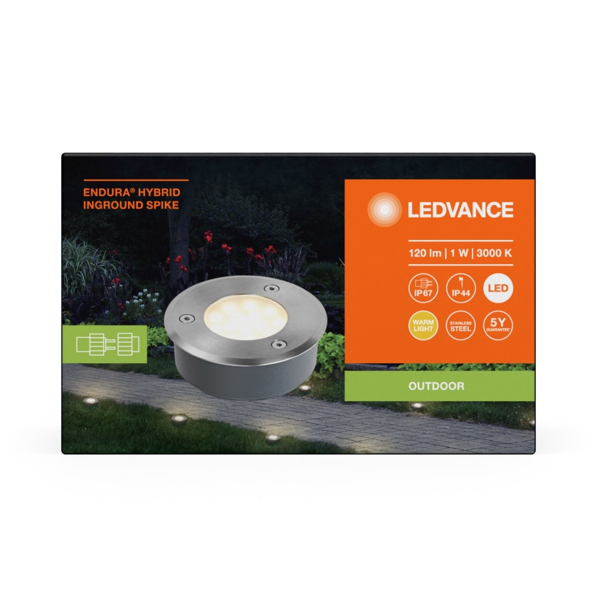 Ledvance - Lámpara LED de exterior ENDURA HYBRID SPIKE LED/1W/12V IP44