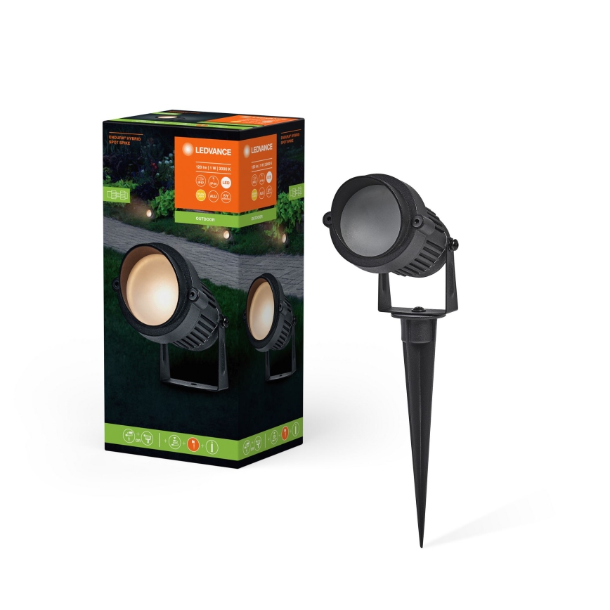 Ledvance - Lámpara LED de exterior ENDURA HYBRID SPOT SPIKE LED/1W/12V IP44