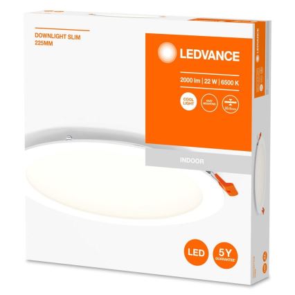 Ledvance - Lámpara LED empotrable SLIM LED/22W/230V 6500K