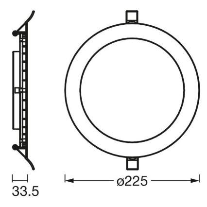 Ledvance - Lámpara LED empotrable SLIM LED/22W/230V 6500K