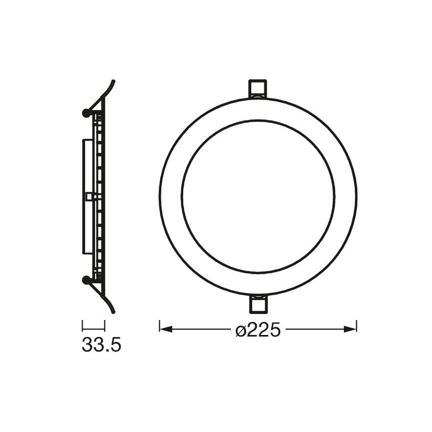 Ledvance - Lámpara LED empotrable SLIM LED/22W/230V 6500K
