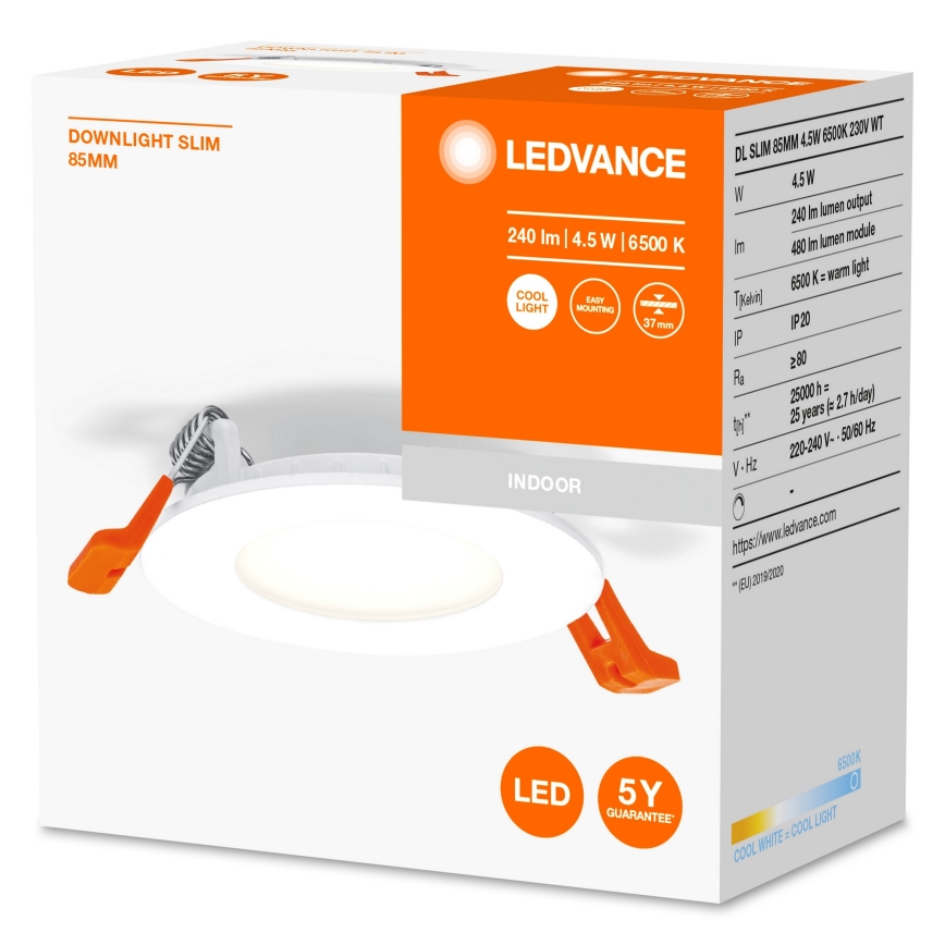 Ledvance - Lámpara LED empotrable SLIM LED/4,5W/230V 6500K