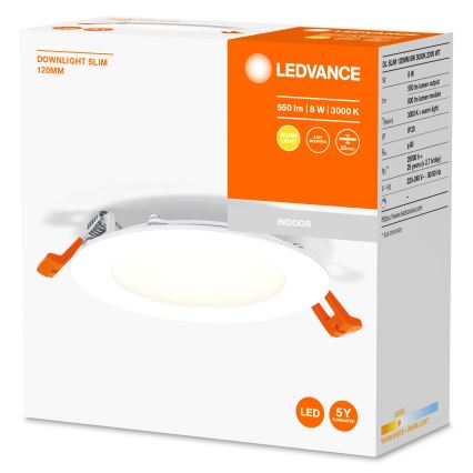 Ledvance - Lámpara LED empotrable SLIM LED/8W/230V 3000K