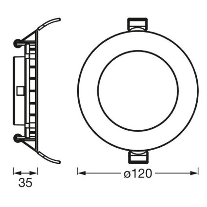 Ledvance - Lámpara LED empotrable SLIM LED/8W/230V 3000K