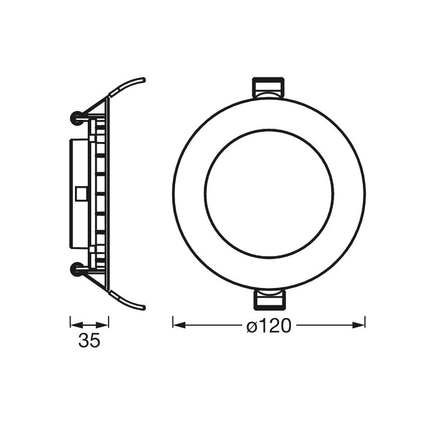 Ledvance - Lámpara LED empotrable SLIM LED/8W/230V 3000K