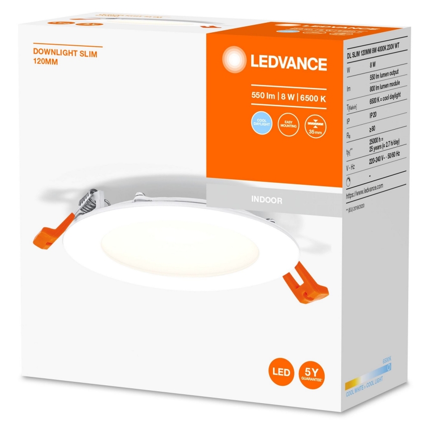 Ledvance - Lámpara LED empotrable SLIM LED/8W/230V 6500K