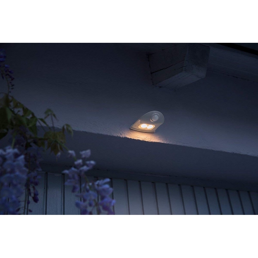 Ledvance - Lámpara de pared LED para exterior con sensor DOORLED LED/1W/3xAA IP54
