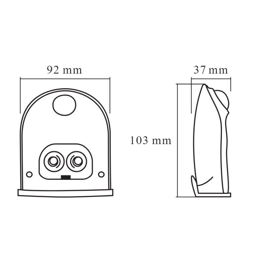 Ledvance - Lámpara de pared LED para exterior con sensor DOORLED LED/1W/3xAA IP54