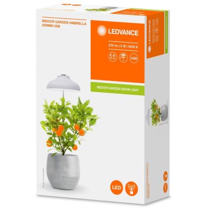 Ledvance - Lámpara LED de interior para plantas GARDEN LIGHT LED/5W/5V