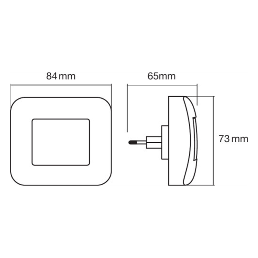 Ledvance - Lámpara LED nocturna con sensor LUNETTA LED/0,2W/230V 3000K