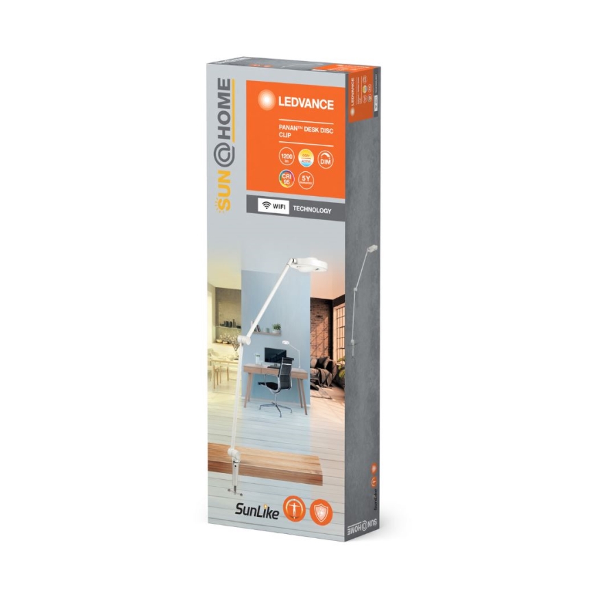 Ledvance - Lámpara LED regulable con clip SUN@HOME LED/15W/230V 2200-5000K CRI 95 Wi-Fi