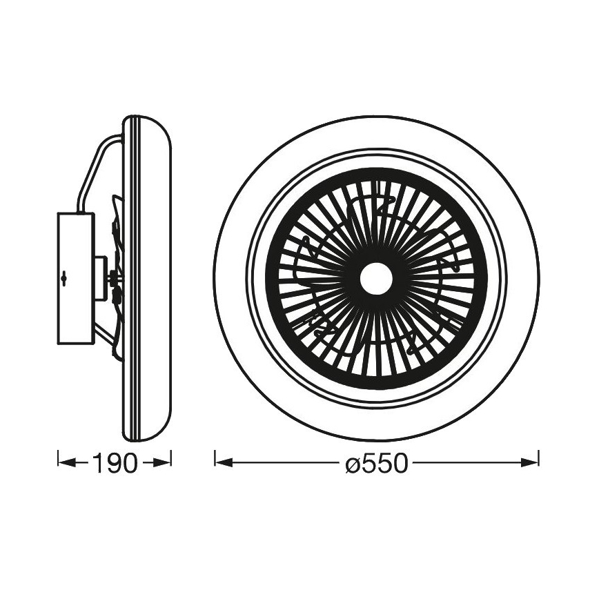 Ledvance - Plafón LED regulable con ventilador SMART+ LED/35W/230V Wi-Fi 3000-6500K + mando a distancia