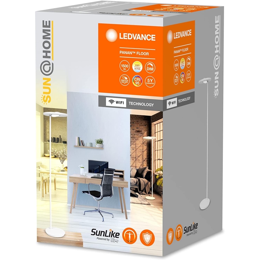 Ledvance - Lámpara de pie LED regulable SUN@HOME LED/36W/230V 2200-5000K CRI 95 Wi-Fi