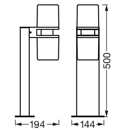 Ledvance - Lámpara LED RGBW regulable para exteriores CASCADE 2xLED/7W/230V IP44 Wi-Fi
