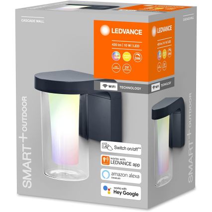 Ledvance - Aplique LED RGBW regulable para exteriores SMART+ CASCADE LED/10W/230V Wi-Fi IP44