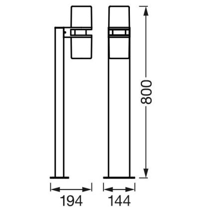 Ledvance - Lámpara LED RGBW regulable para exteriores SMART+ FLARE 2xLED/7W/230V Wi-Fi IP44