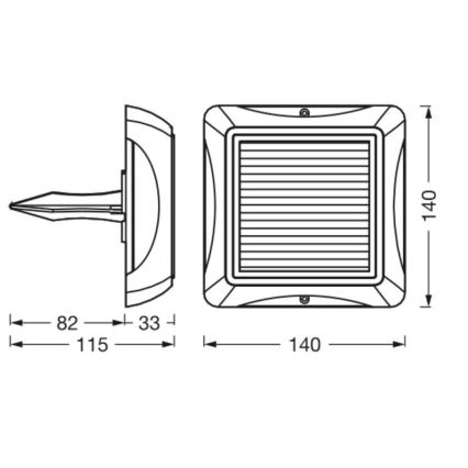 Ledvance - Lámpara solar LED regulable ENDURA STYLE SOLAR LED/1,2W/3,7V 2000 mAh IP65