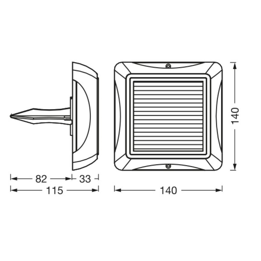 Ledvance - Lámpara solar LED regulable ENDURA STYLE SOLAR LED/1,2W/3,7V 2000 mAh IP65