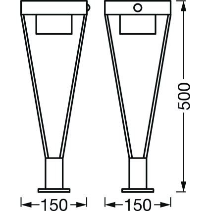 Ledvance - Lámpara solar LED exterior con sensor BOUQUET LED/6W/3,7V 2200 mAh IP44