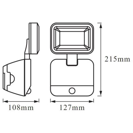 Ledvance - LED Aplique para exterior con sensor BATTERY LED/4W/4xD IP54