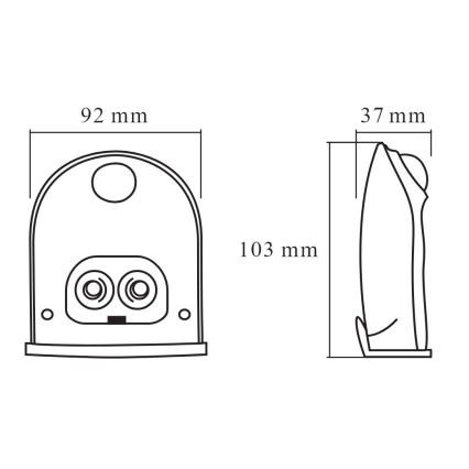 Ledvance - LED Aplique para exterior con sensor DOORLED LED/1W/3xAA IP54