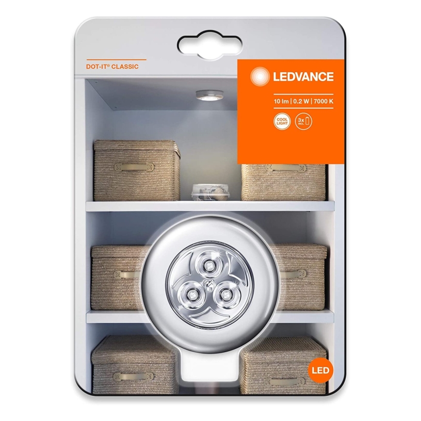 Ledvance - LED Lámpara de orientación táctil DOT-IT LED/0,2W/3xAAA