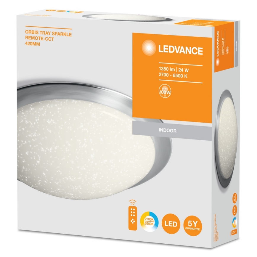 Ledvance - LED Plafón regulable SILARA LED/24W/230V + control remoto