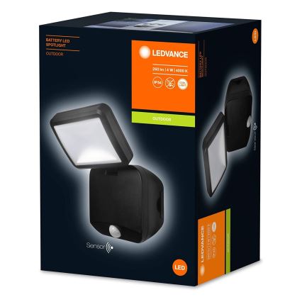 Ledvance - LED Proyector de pared para exteriores con sensor SPOTLIGHT LED/4W/4xD IP54